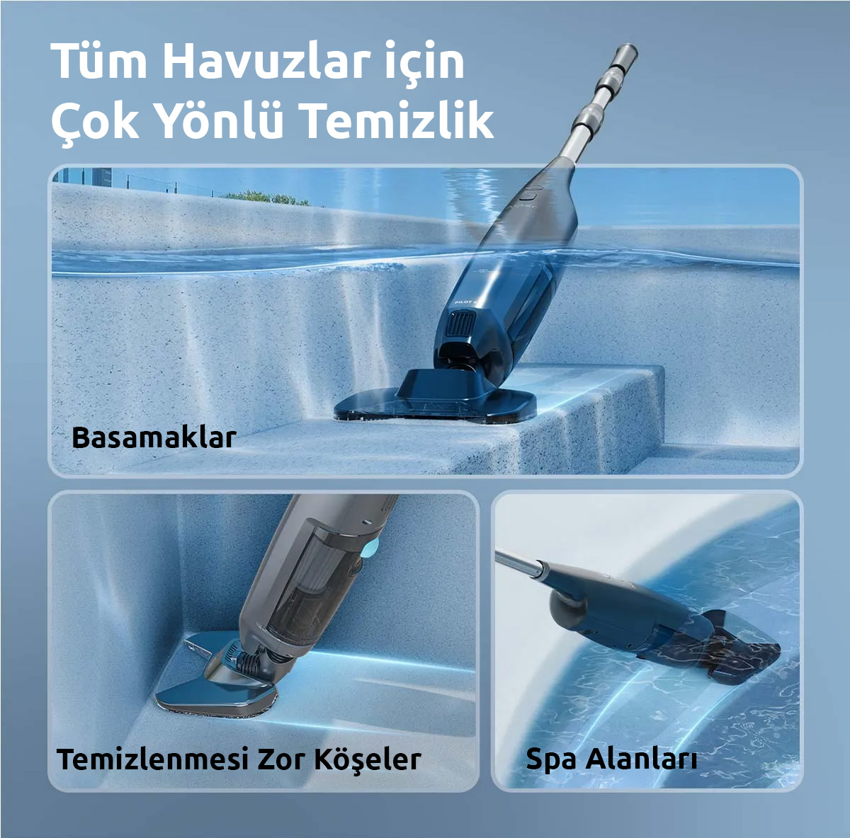 Aiper Pilot X1 El Tipi Havuz Süpürgesi