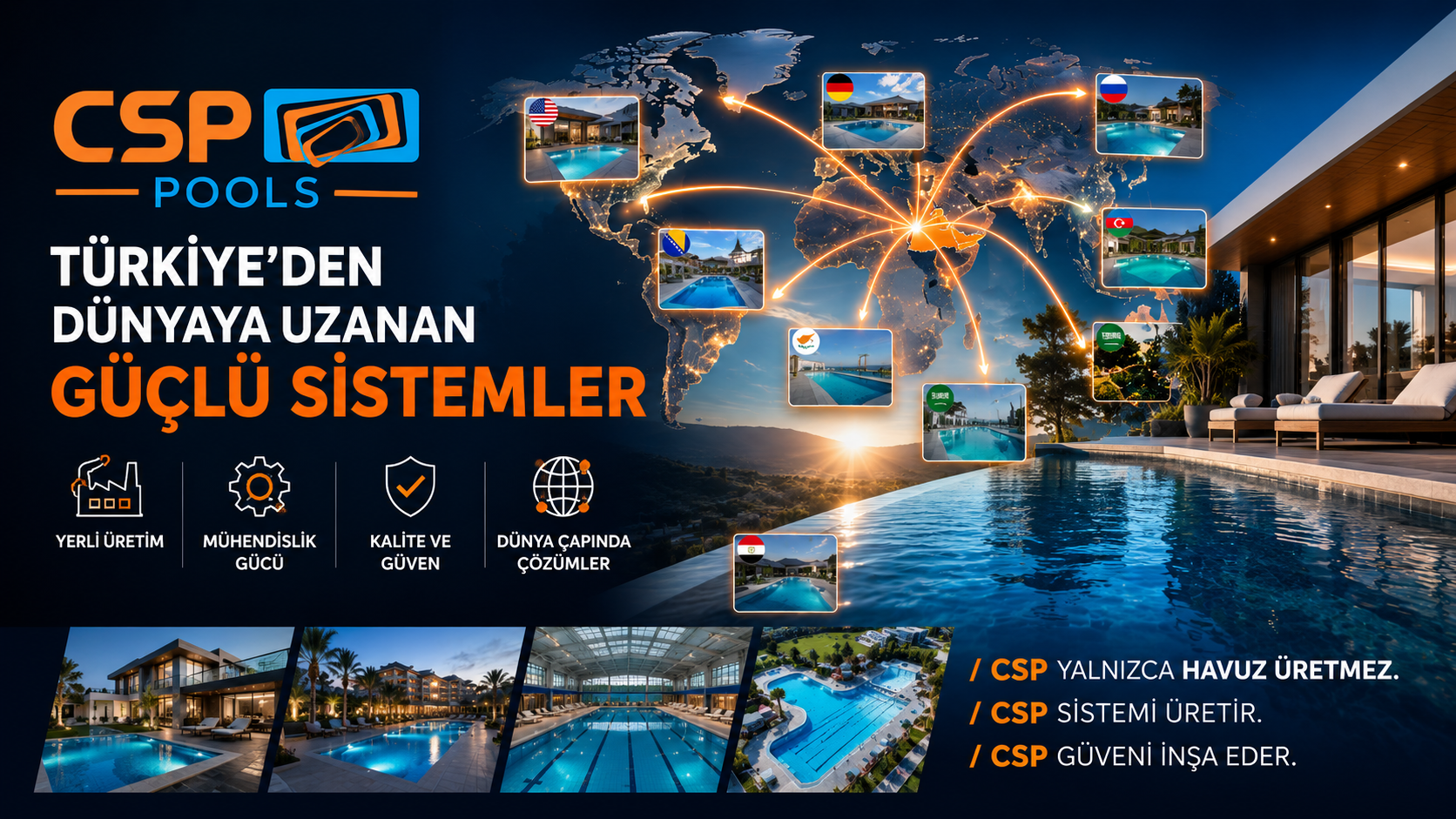 CSP Pools | Üretimden Dünyaya, Güvenle İnşa Edilen Sistemler